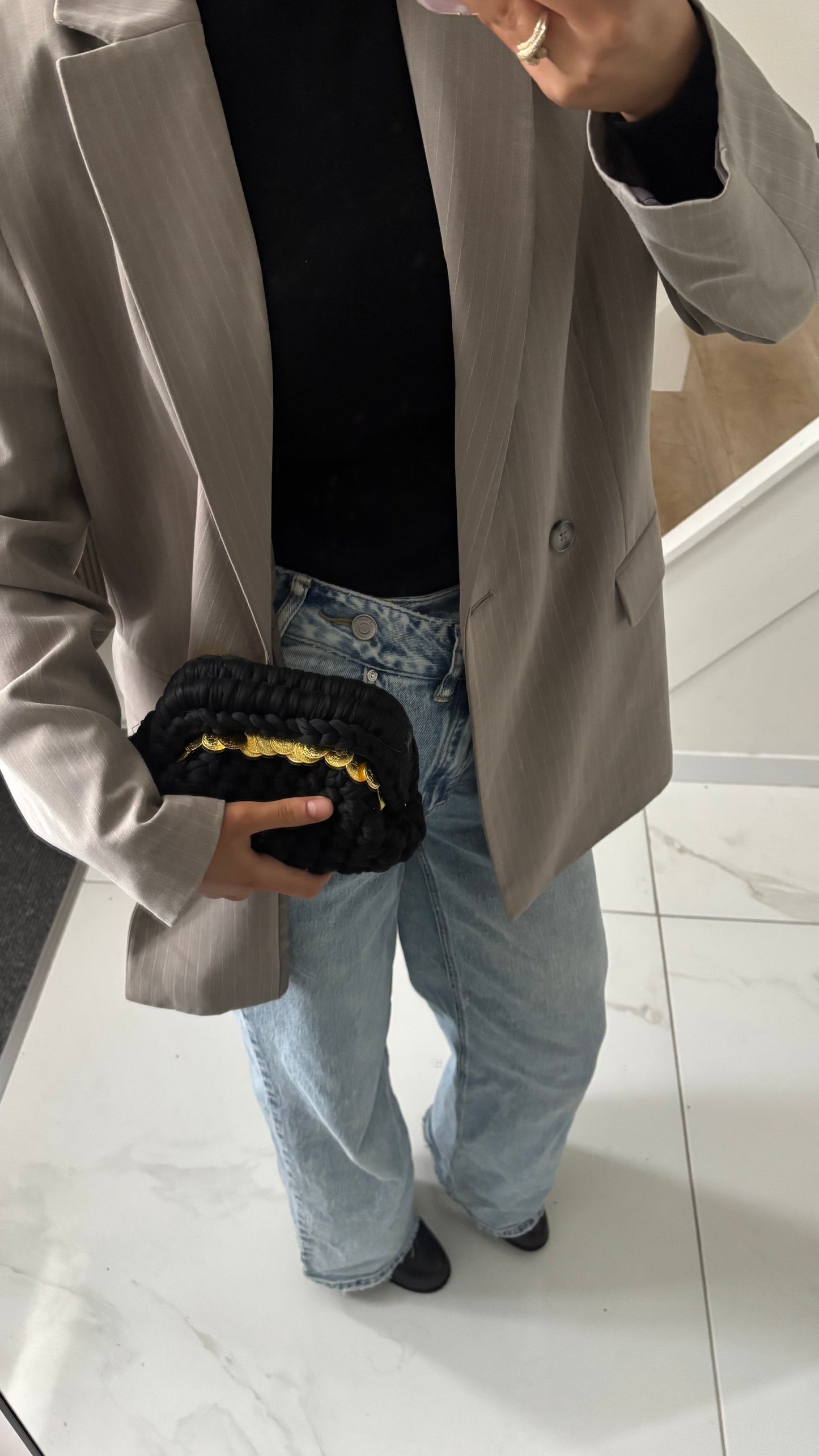 Midnight Gold Clutch