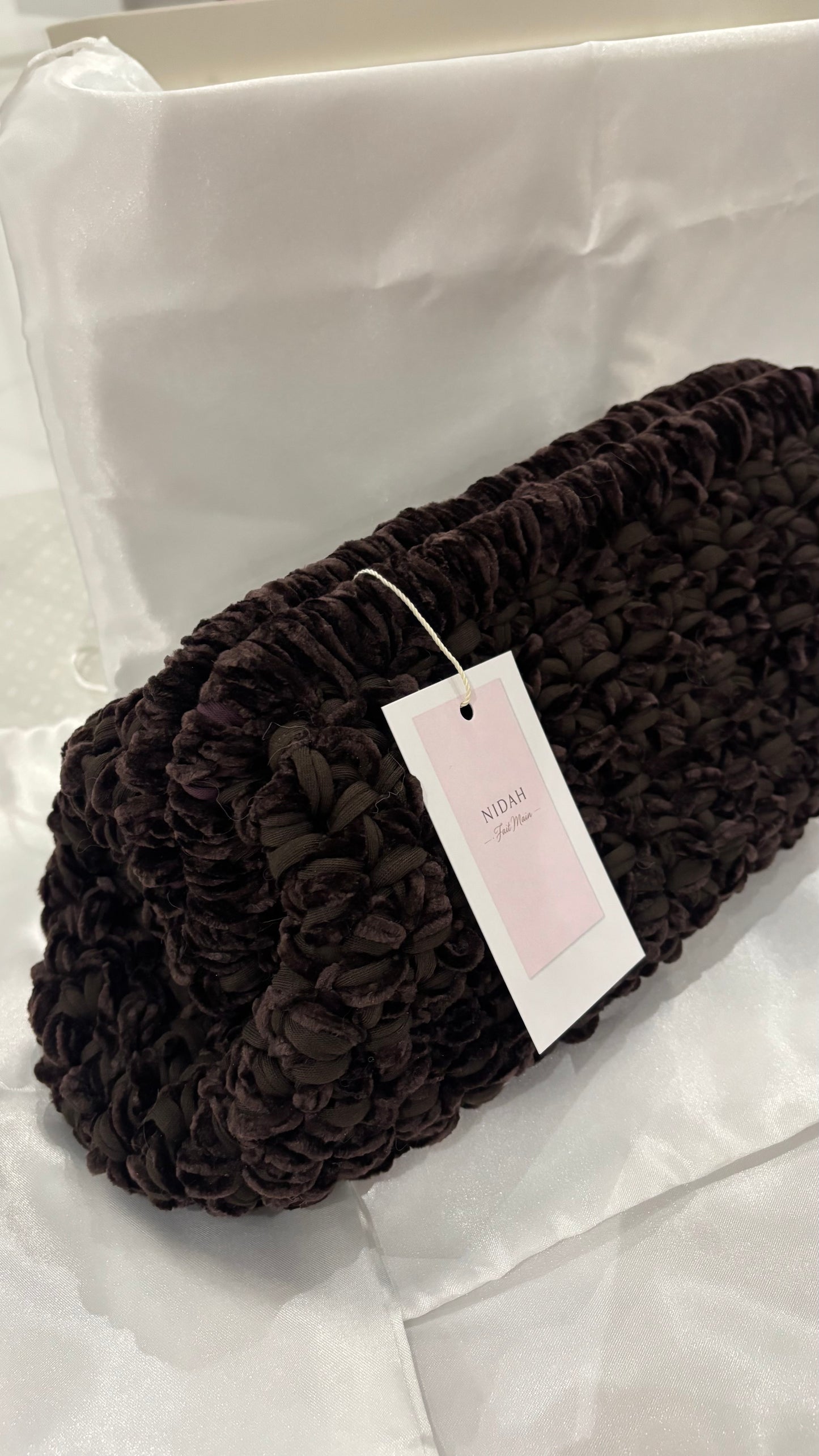 Espresso Floral Clutch