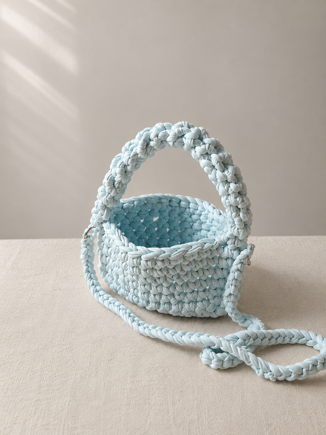Sky Blue Crochet Bag