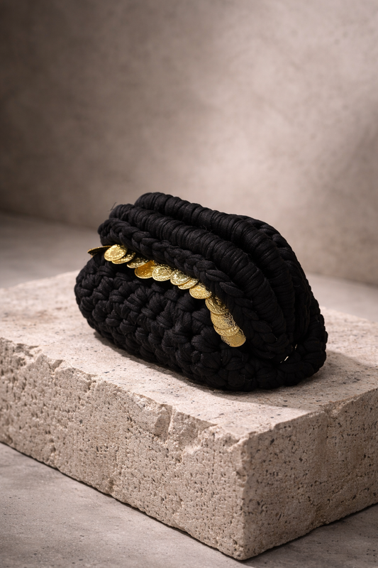 Midnight Gold Clutch
