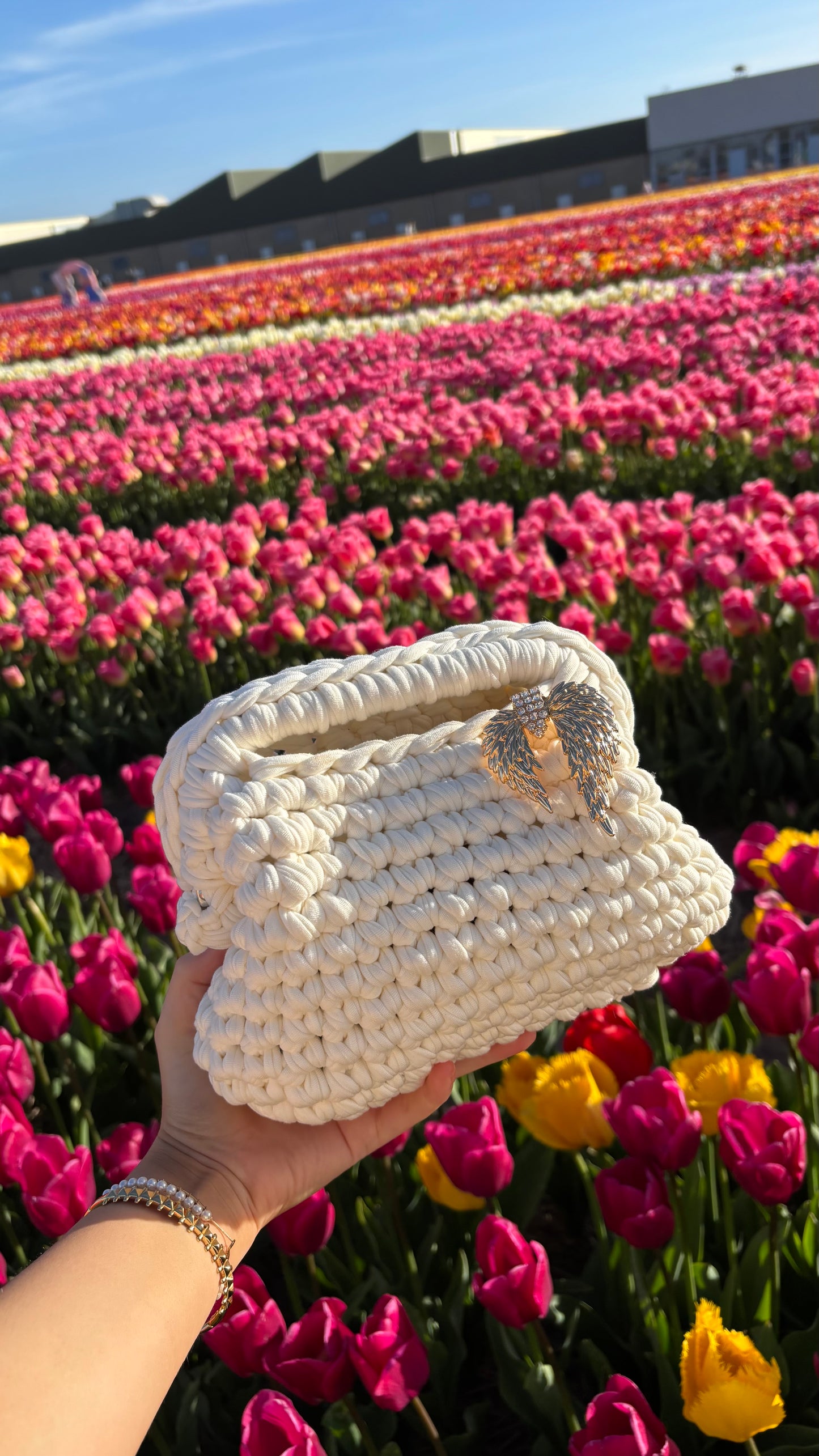 Ivory Bloom Clutch