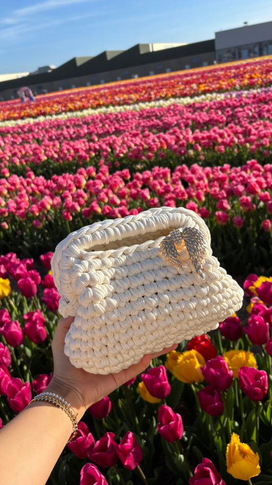 Ivory Bloom Clutch