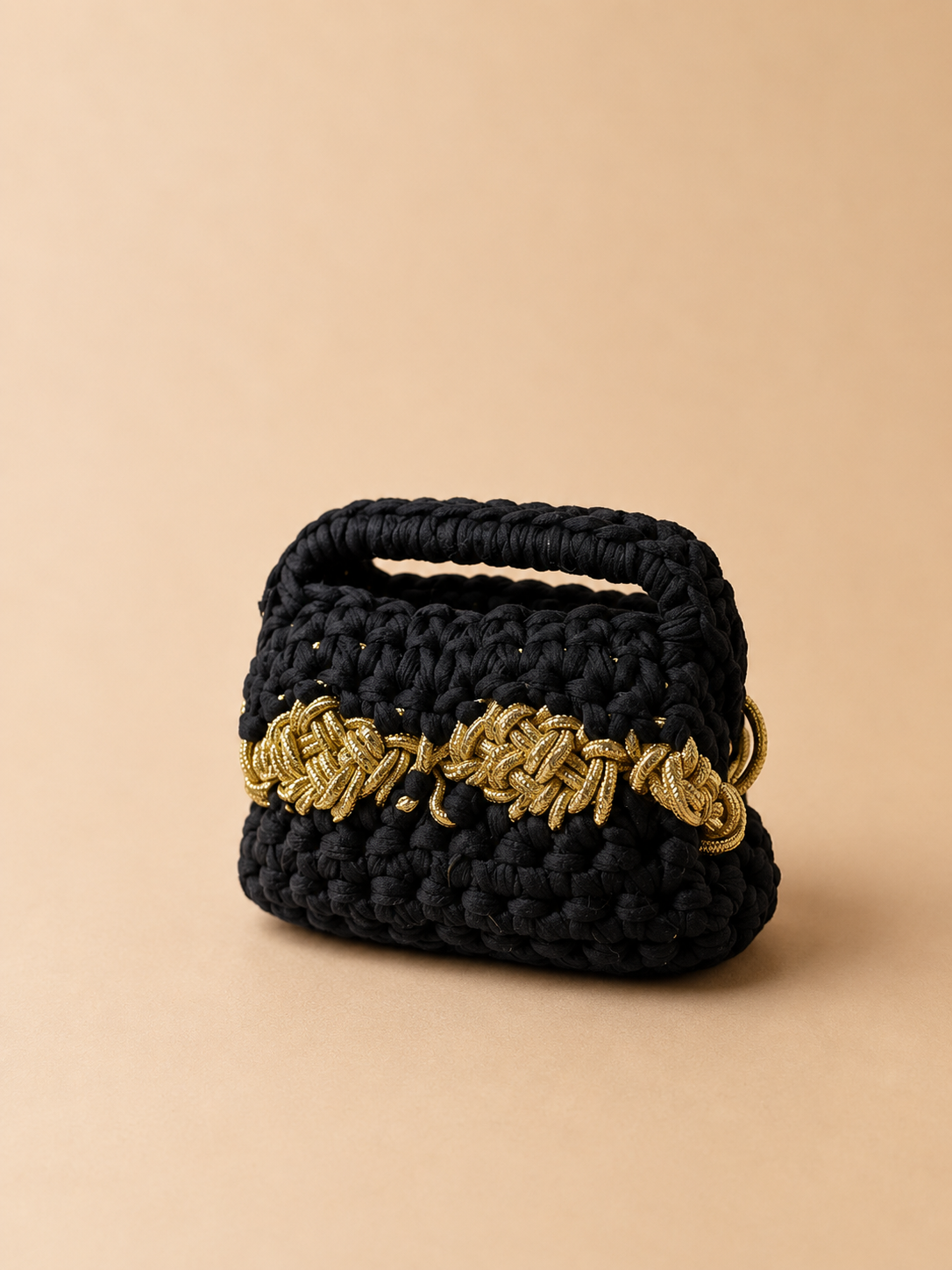 Midnight Crochet Handbag
