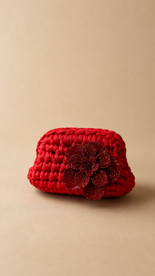 Ruby Crochet Pouch
