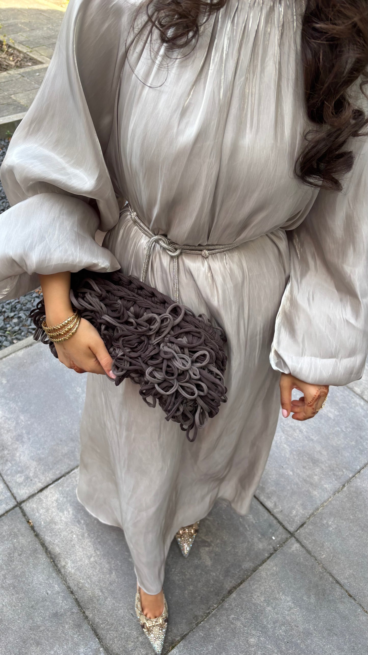 Midnight Floral Clutch